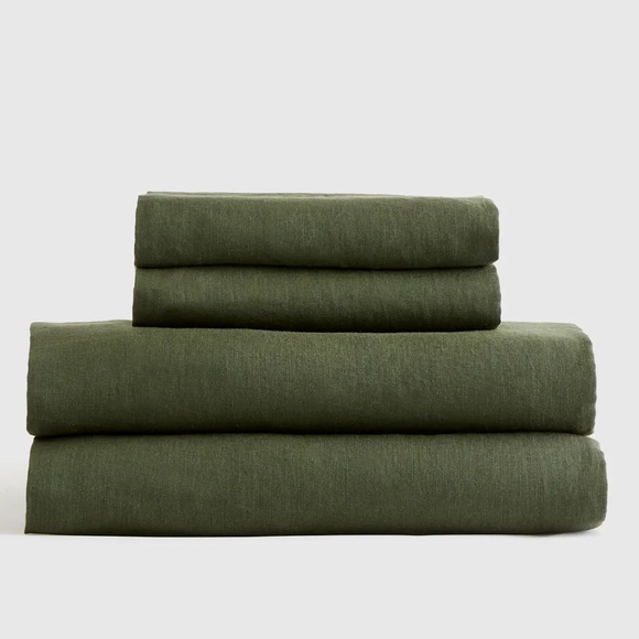 Quince Other - Quince european linen sheet set queen pine nwot